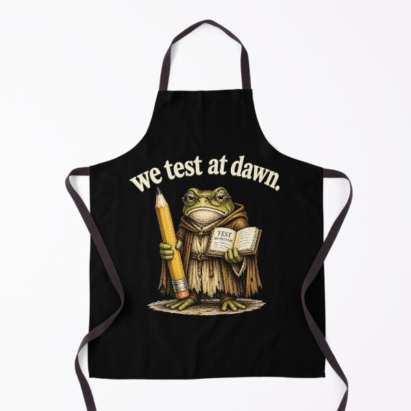 Item preview, We Test At Dawn Medieval Frog Teacher Meme Vintage Exam Humor Shirt designed and sold by LunaMagicStudio.