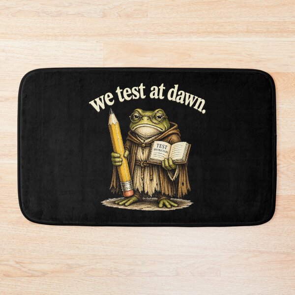 Item preview, We Test At Dawn Medieval Frog Teacher Meme Vintage Exam Humor Shirt designed and sold by LunaMagicStudio.