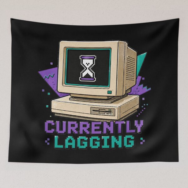 Item preview, Currently Lagging Retro Computer - 90s Pixel Art Glitch designed and sold by MorbidDreams.