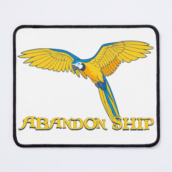 Item preview, “Abandon Ship” – Pirate Parrot Silhouette Design designed and sold by inallusha.