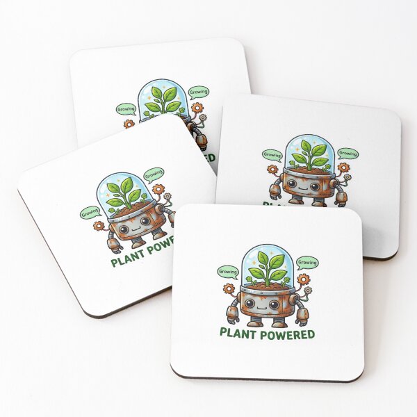 Item preview, Cute Rusty Robot Nurturing Green Plant designed and sold by bhaveshsticker.