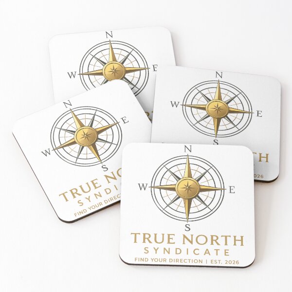 Item preview, True North - Minimalist Golden Compass Print designed and sold by Originn.
