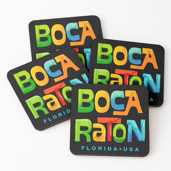 Item preview, Boca Raton Florida Retro Typographic Design designed and sold by Futurebeachbum.