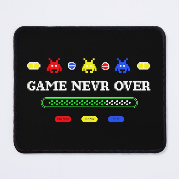 Item preview, Funny Chronic Illness Shirt game never over shirt retro gaming pixel spoonie life Chronic Illness Humor Invisible Illness designed and sold by RealLifeMerchies.