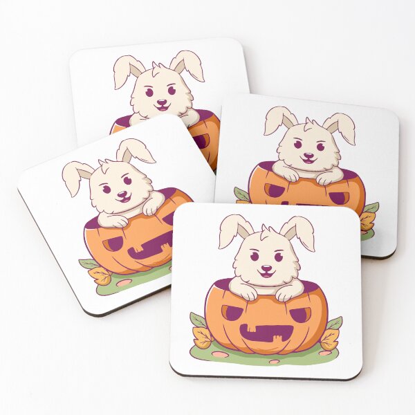 Item preview, Cute Bunny Rabbit Hiding in Halloween Pumpkin designed and sold by wyaoter.