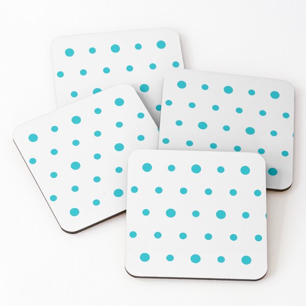 Item preview, White And Cyan Polka Dot Pattern designed and sold by pattern-archive.