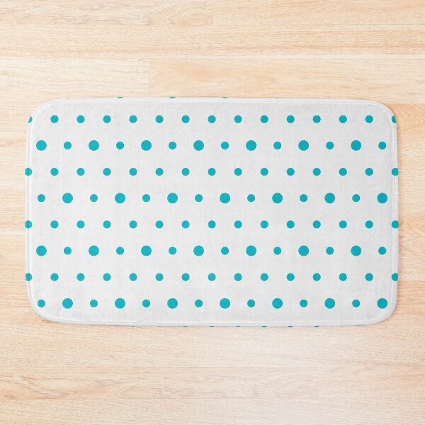 Item preview, White And Cyan Polka Dot Pattern designed and sold by pattern-archive.