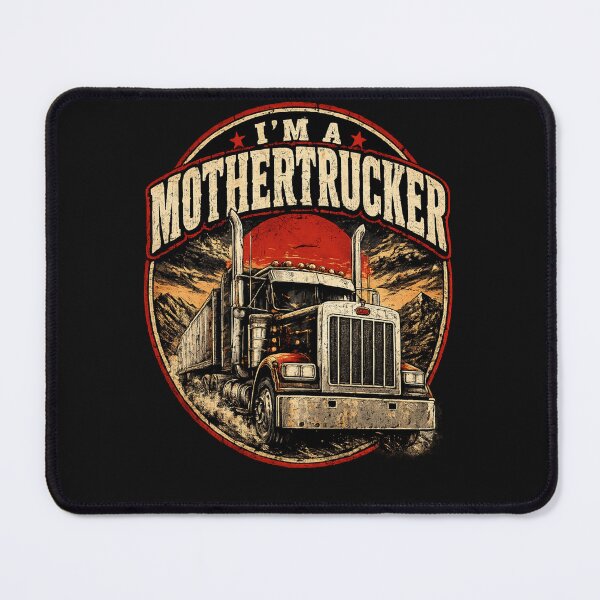 Item preview, I’m A Mothertrucker Vintage Truck Driver Shirt | Retro Semi Truck Design designed and sold by MaximusFilth.