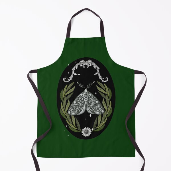 Item preview, Ornate Luna Moth – Botanical Gothic Oval Illustration designed and sold by eachside-nik.