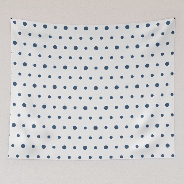 Item preview, White And Denim Polka Dot Pattern designed and sold by pattern-archive.