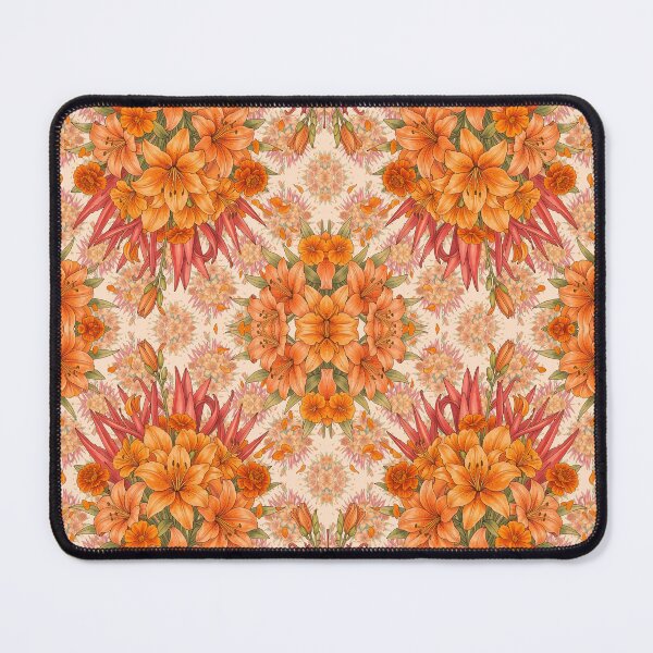 Item preview, Orange Floral Decor & Dress Pattern designed and sold by DesignedOutside.