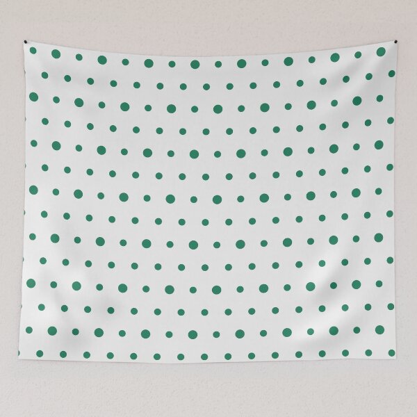 Item preview, White And Green Polka Dot Pattern designed and sold by pattern-archive.