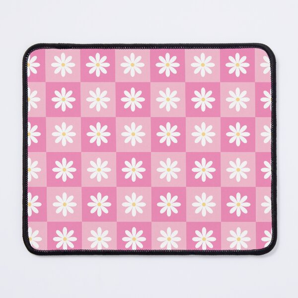 Item preview, White Daisy Pink Checkerboard Pattern designed and sold by SmallDart Creations.