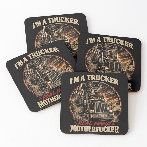 Artikelvorschau, Ich bin ein richtig harter Trucker, Mothertrucker Vintage Totenkopf Trucker Shirt entworfen und verkauft von MaximusFilth.