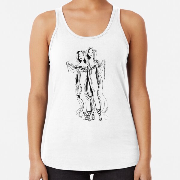 Gemini Zodiac Sign Racerback Tank Top