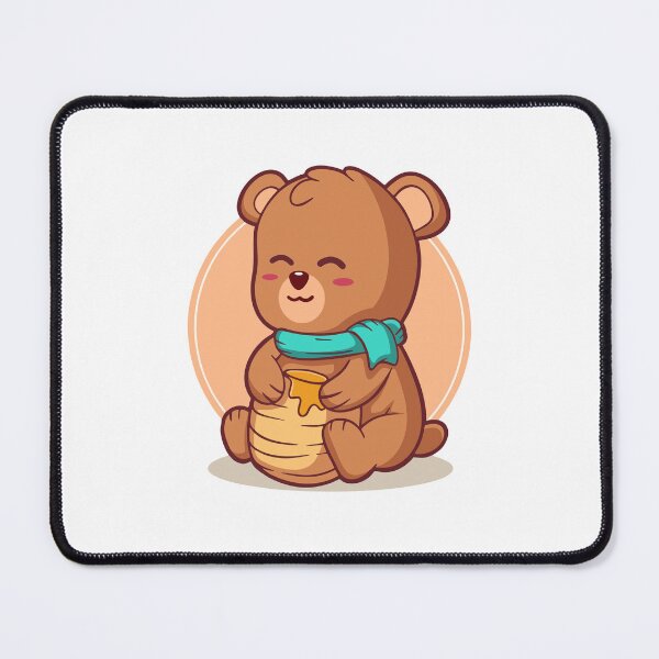 Item preview, Kawaii Teddy Bear with Honey Pot and Scarf designed and sold by wyaoter.