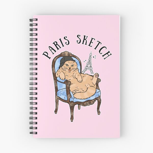 Item preview, Paris Sketch Cozy Cat in French Bistro Chair Illustration designed and sold by Blupunk.