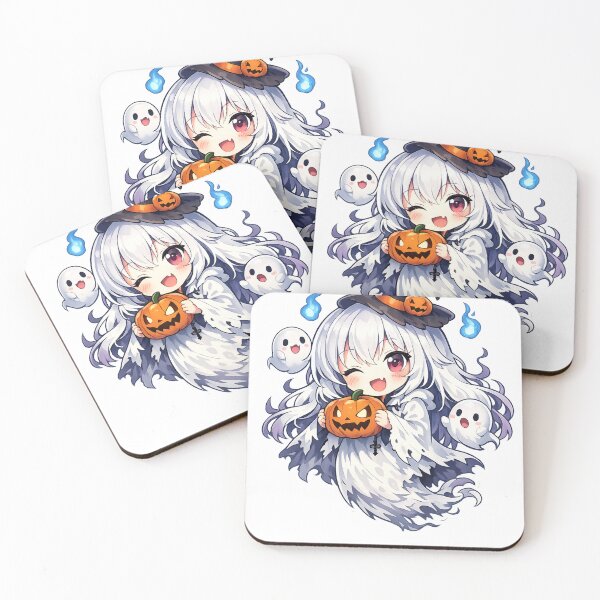 Item preview, Anime Ghost Girl Sticker | Cute Kawaii Halloween Spirit Chibi Design | Spooky Aesthetic Die Cut Sticker designed and sold by Sticker Hubs.