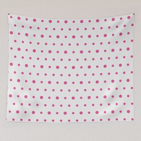 Item preview, White And Hot Pink Polka Dot Pattern designed and sold by pattern-archive.