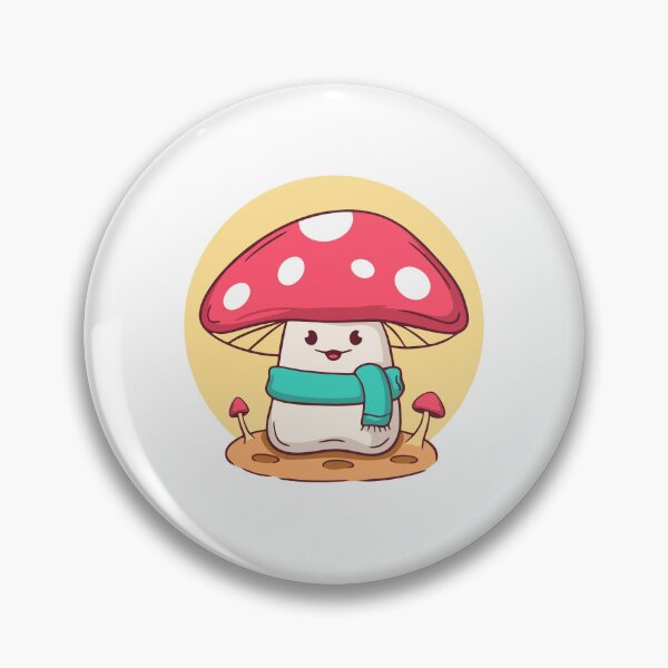 Item preview, Kawaii Fly Agaric Mushroom with Teal Scarf designed and sold by wyaoter.