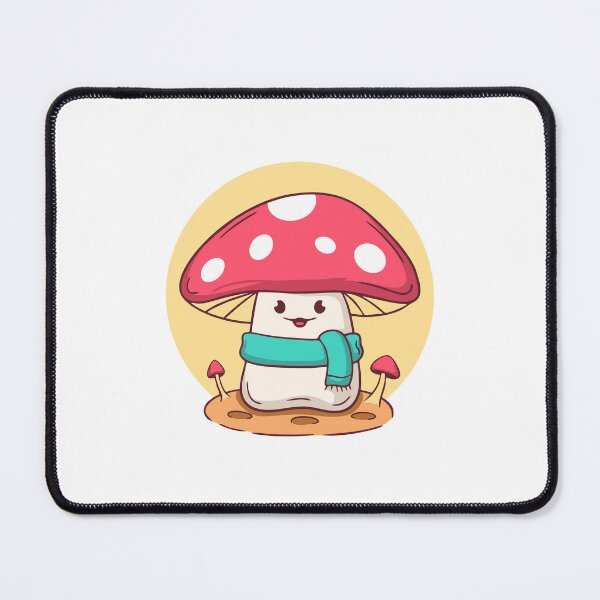 Item preview, Kawaii Fly Agaric Mushroom with Teal Scarf designed and sold by wyaoter.