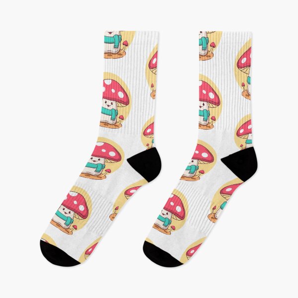 Item preview, Kawaii Fly Agaric Mushroom with Teal Scarf designed and sold by wyaoter.