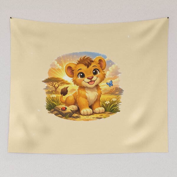 Item preview, Cute Lion Cub – Adorable Safari Cartoon designed and sold by The Digital Compass.