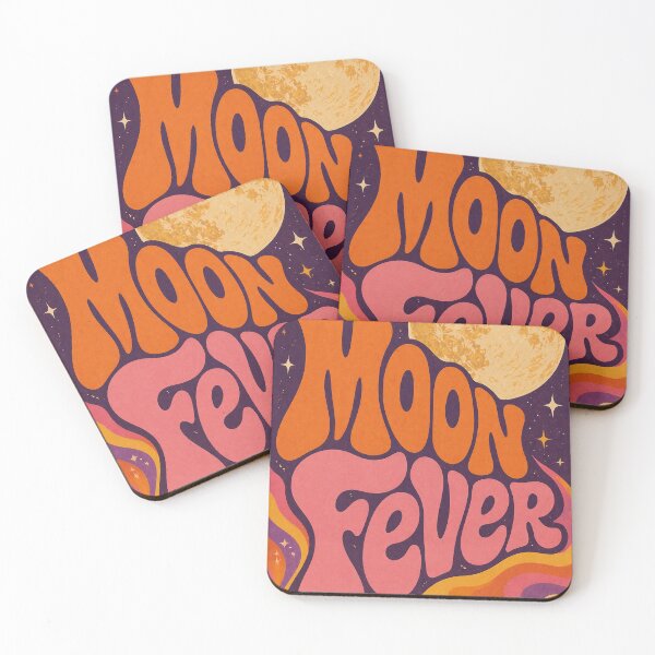 Item preview, Moon Fever Psychedelic Retro Poster designed and sold by McZerrill.