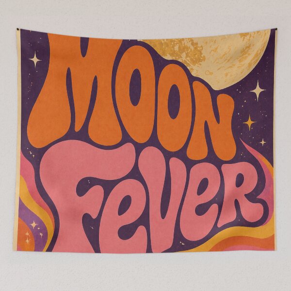 Item preview, Moon Fever Psychedelic Retro Poster designed and sold by McZerrill.