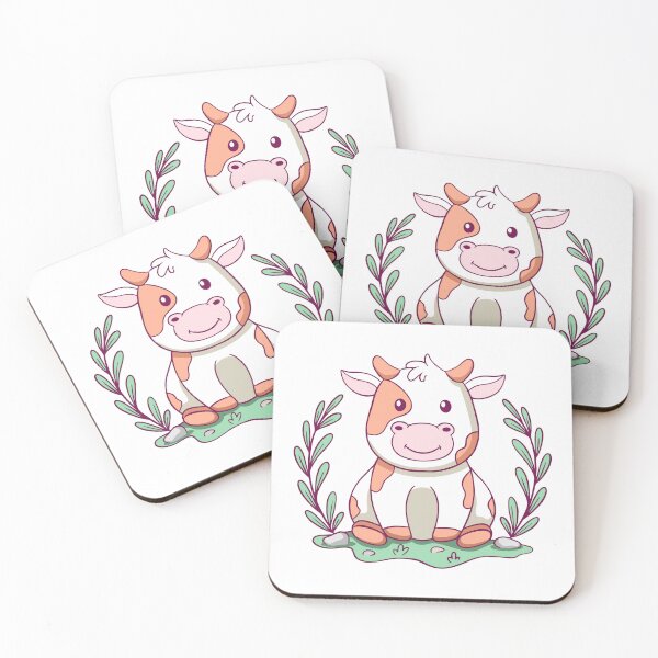 Item preview, Adorable Spotted Cow with Floral Wreath designed and sold by wyaoter.