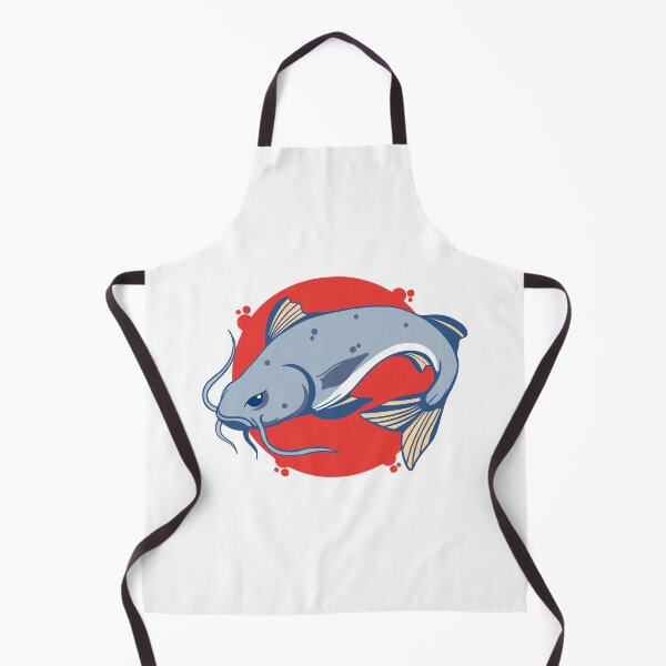 Item preview, Stylized Blue Catfish Retro Circle Art designed and sold by wyaoter.