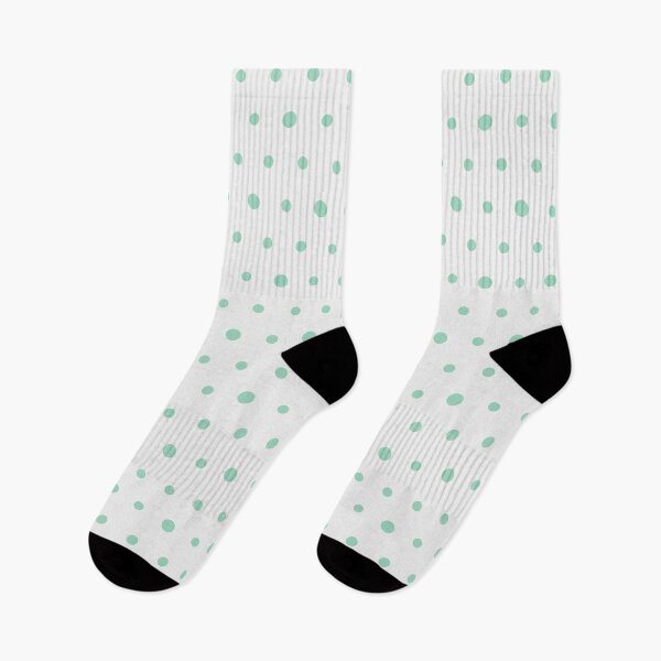 Item preview, White And Mint Polka Dot Pattern designed and sold by pattern-archive.