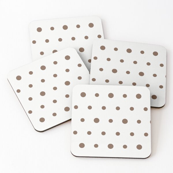 Item preview, White And Mocha Polka Dot Pattern designed and sold by pattern-archive.