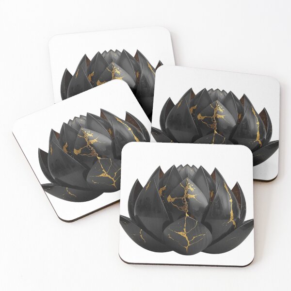 Item preview, Obsidian Lotus - Kintsugi Gold designed and sold by THEARTCURATİON .