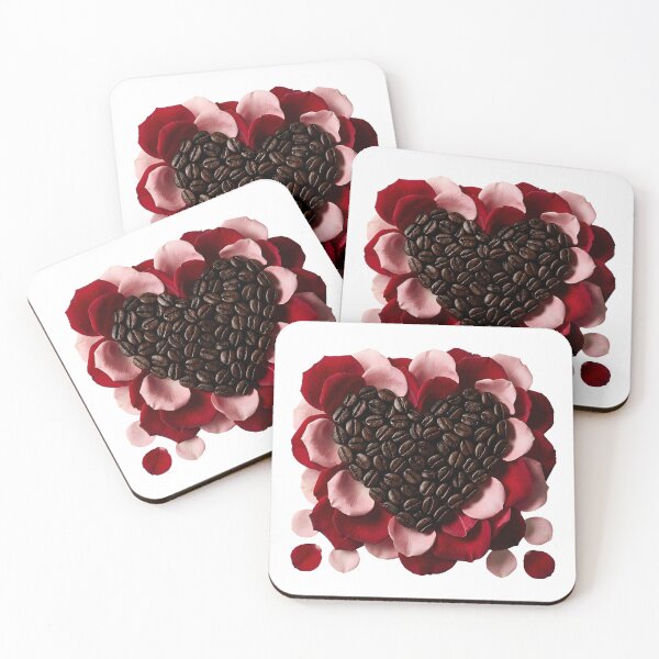 Item preview, Love Brewed: Coffee Beans and Rose Petals Unite designed and sold by Marcu Ioachim.
