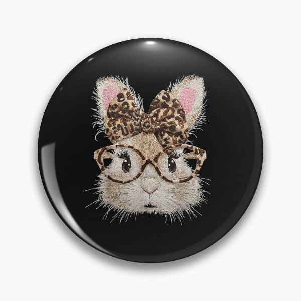 Item preview, Cute Bunny with Leopard Print Glasses & Bow designed and sold by sunvoi66.