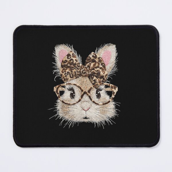 Item preview, Cute Bunny with Leopard Print Glasses & Bow designed and sold by sunvoi66.