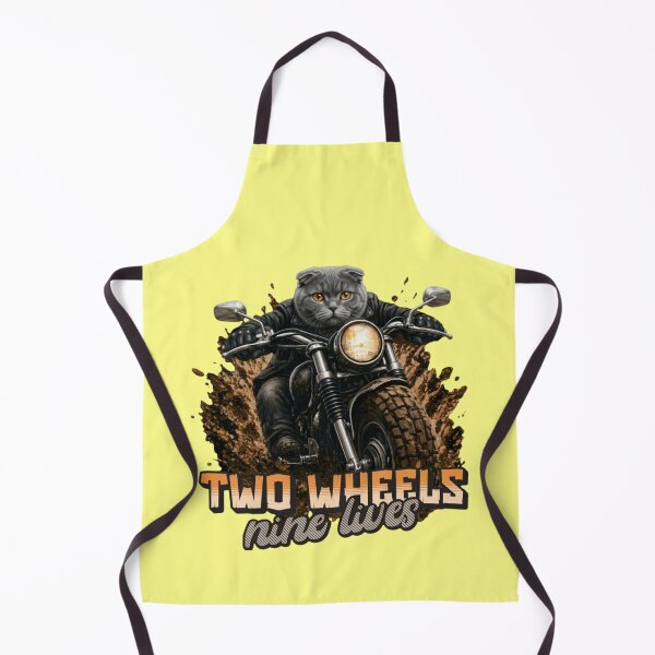 Item preview, Scottish Fold Biker – Two Wheels Nine Lives Funny Motorcycle Design designed and sold by PixelsPaws.