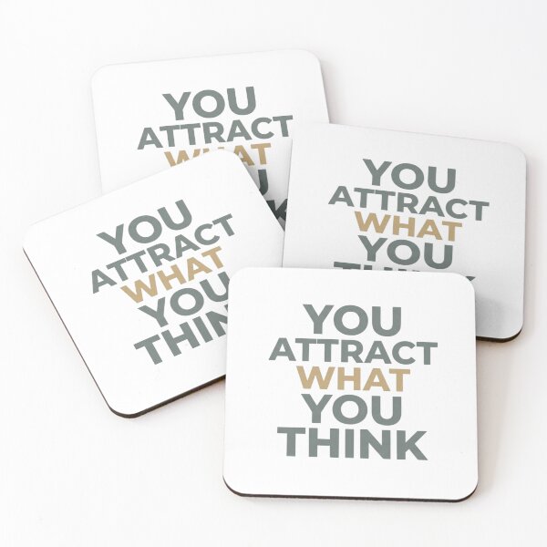 Item preview, You Attract What You Think - Minimalist Law of Attraction Quote designed and sold by AuroraWealthHouse.