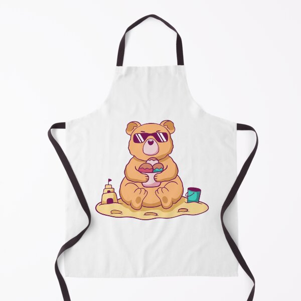 Item preview, Cool Bear Eating Ice Cream on Beach designed and sold by wyaoter.