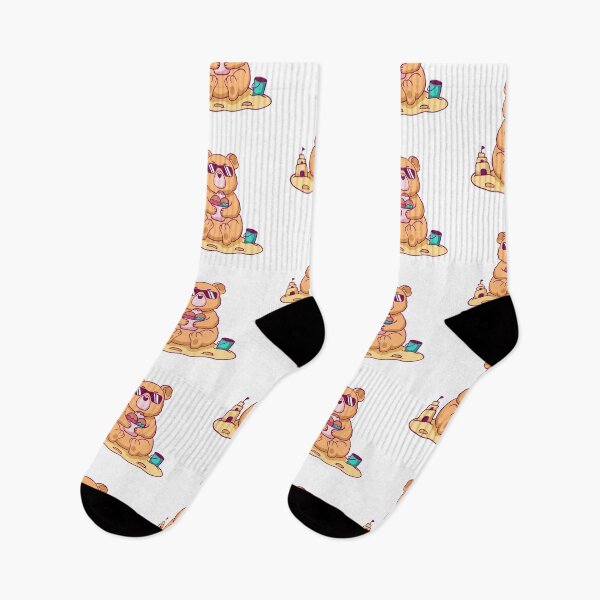 Item preview, Cool Bear Eating Ice Cream on Beach designed and sold by wyaoter.