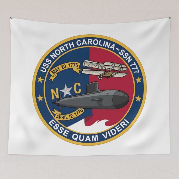 Item preview, Official Ship's Crest of the USS North Carolina (SSN-777) designed and sold by CharlieDesings.