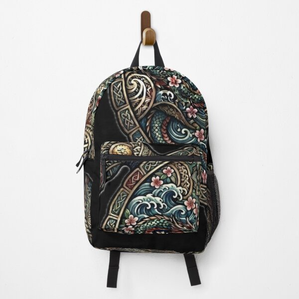 Item preview, World Heritage Sea Turtle - Intricate Dragon & Great Wave Art designed and sold by EARTH PEOPLE.