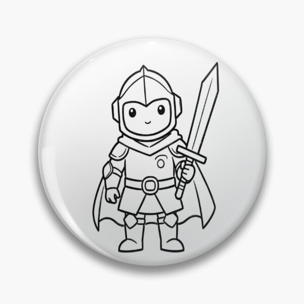 Item preview, Hand‑Drawn Knight Doodle – Cute Sketch Style Art designed and sold by Black Infinite Worlds.
