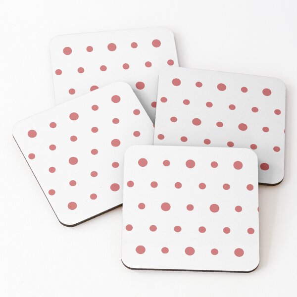 Item preview, White And Pastel Red Polka Dot Pattern designed and sold by pattern-archive.