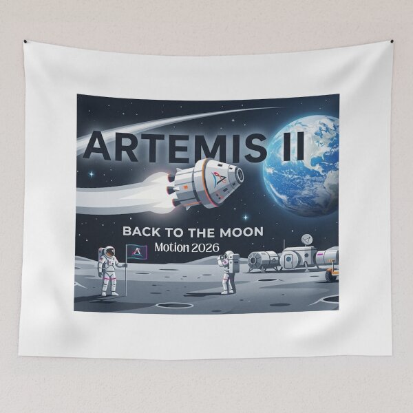 Item preview, Artemis II Back to the Moon Celestial Astronaut Mission Vector Art designed and sold by crystalar95.