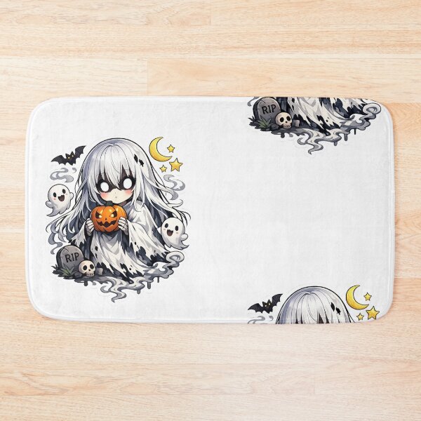 Item preview, Anime Ghost Girl Sticker Cute Kawaii Spooky Halloween Spirit Chibi Transparent PNG designed and sold by Sticker Hubs.