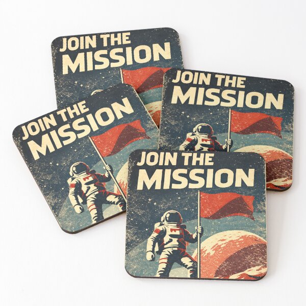 Item preview, Space Mission Retro Poster designed and sold by McZerrill.
