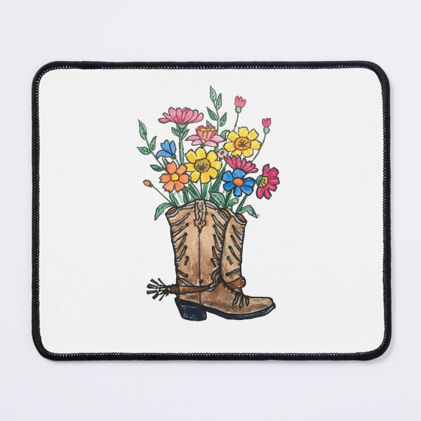 Item preview, Cowboy boots and flowers designed and sold by uunaa.