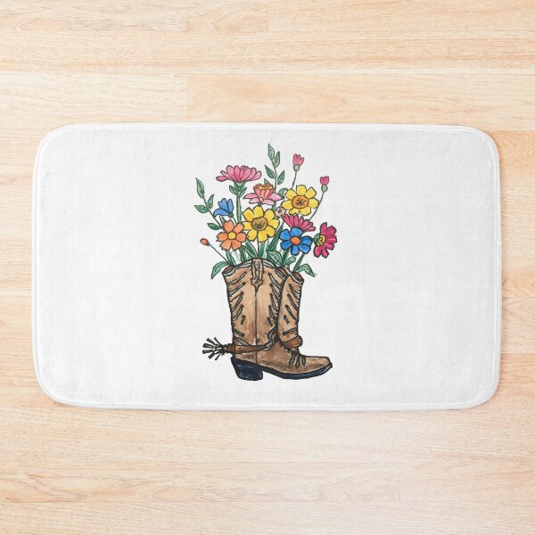 Item preview, Cowboy boots and flowers designed and sold by uunaa.